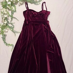 Cider Velet Dress with Belt Size UK M